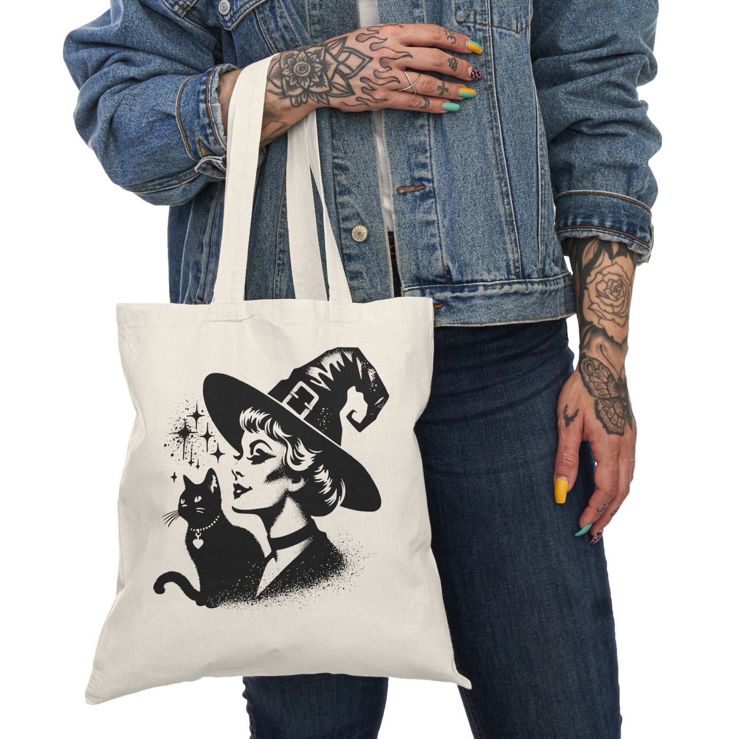 Witch and Cat Tote