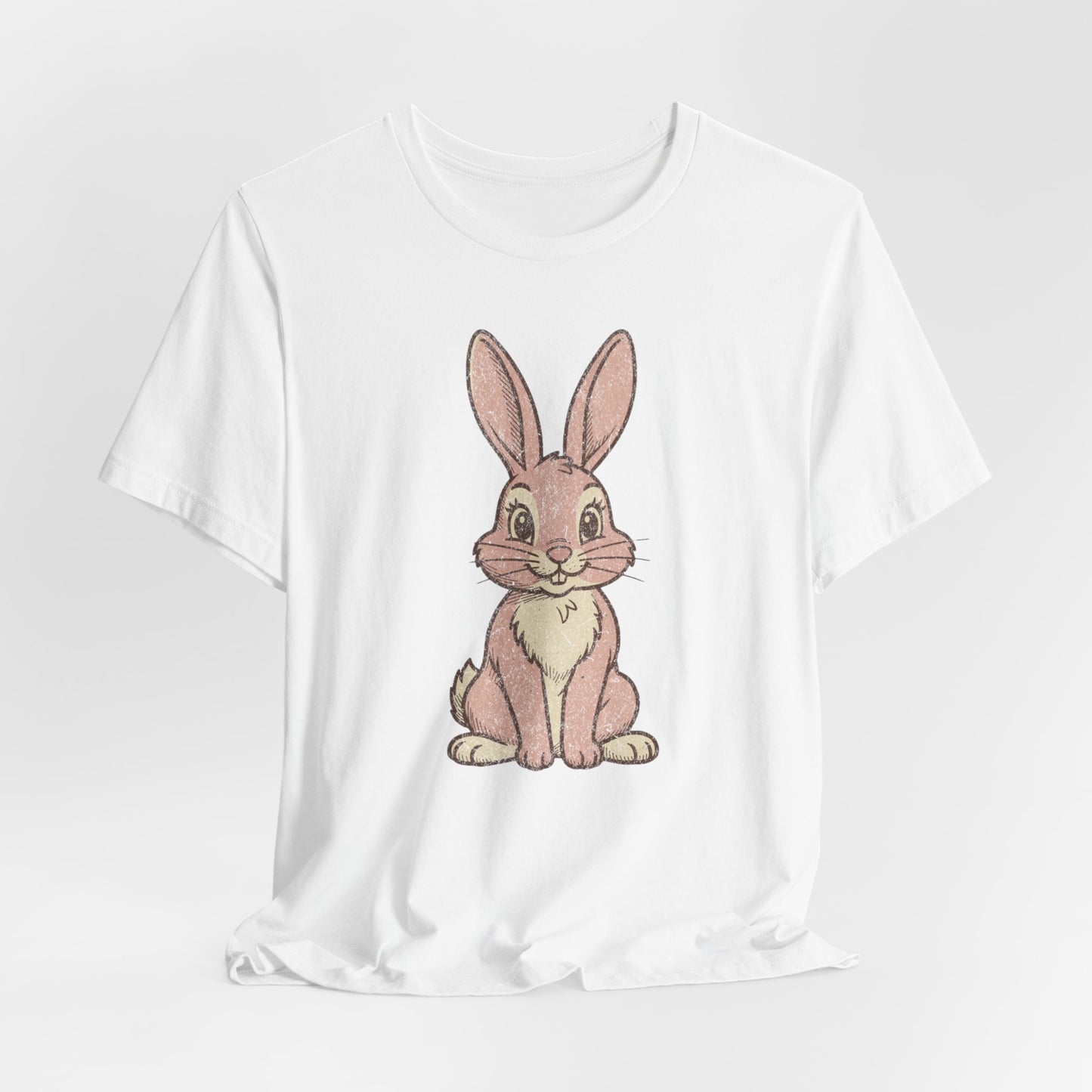 Cute Pink Bunny T-Shirt – Vintage Easter Rabbit Graphic Tee