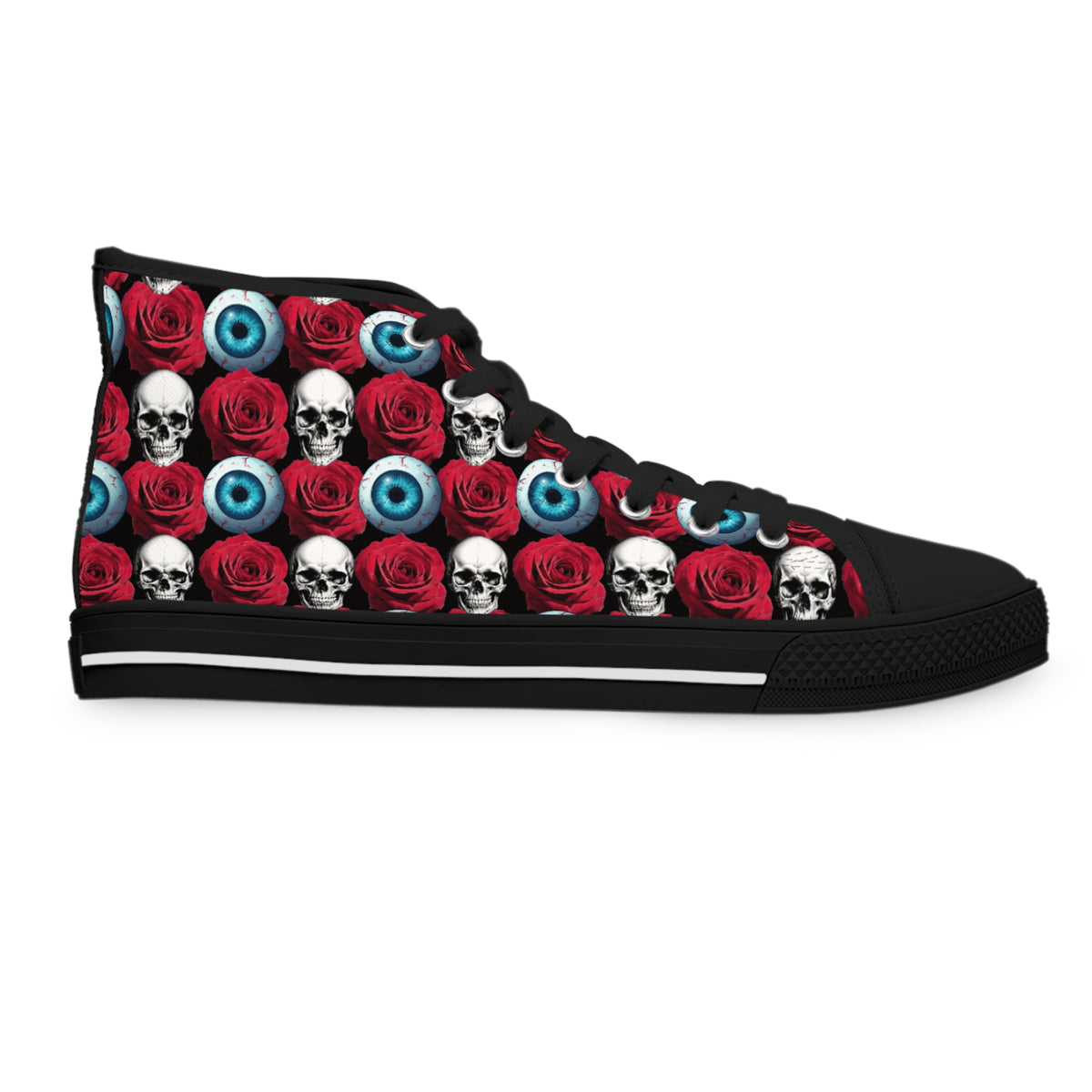 Women's Shoes High Top Sneakers — Gothic Rose Eye Pattern