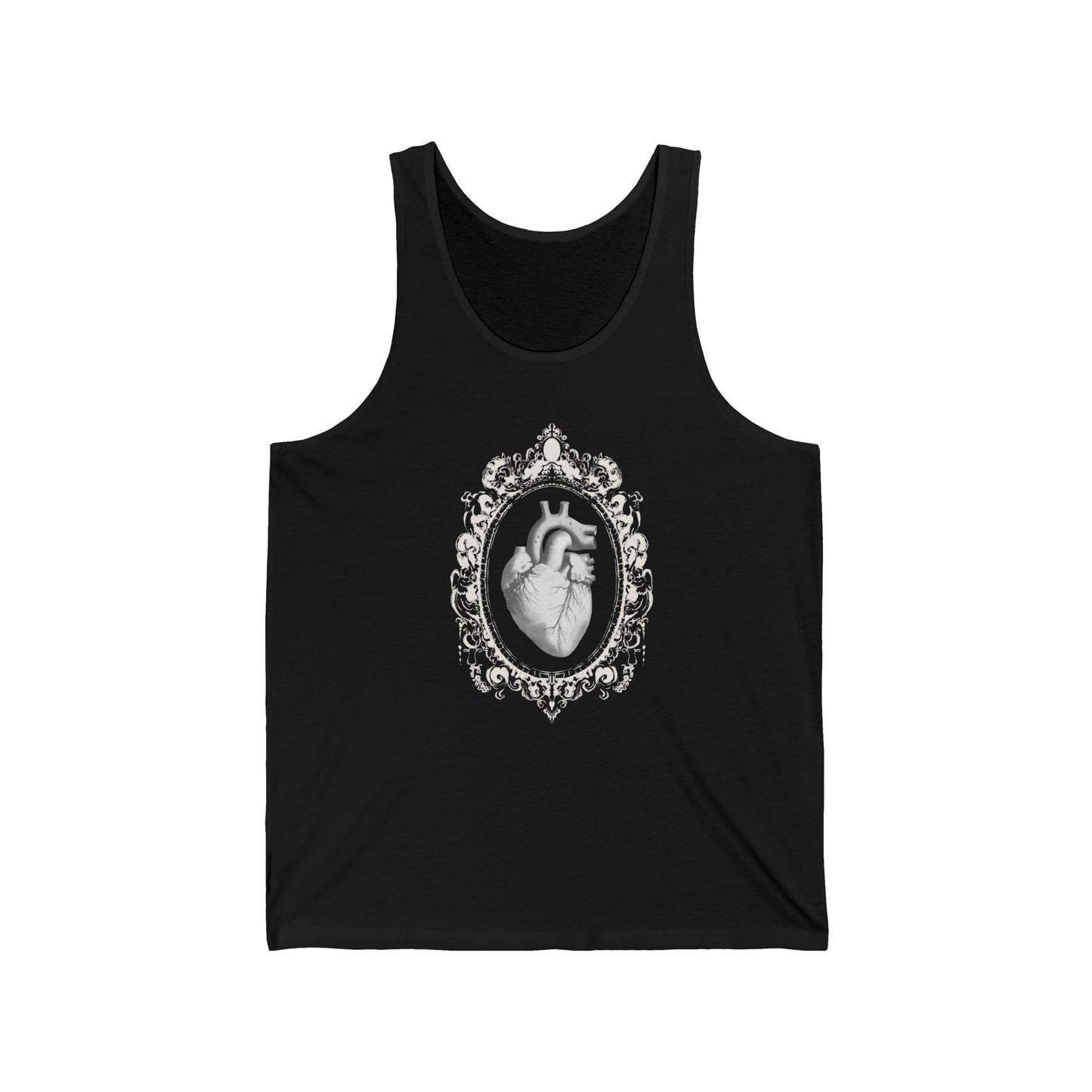 Anatomical Heart Illustration Tank Top — Vintage Medical Sketch Graphic