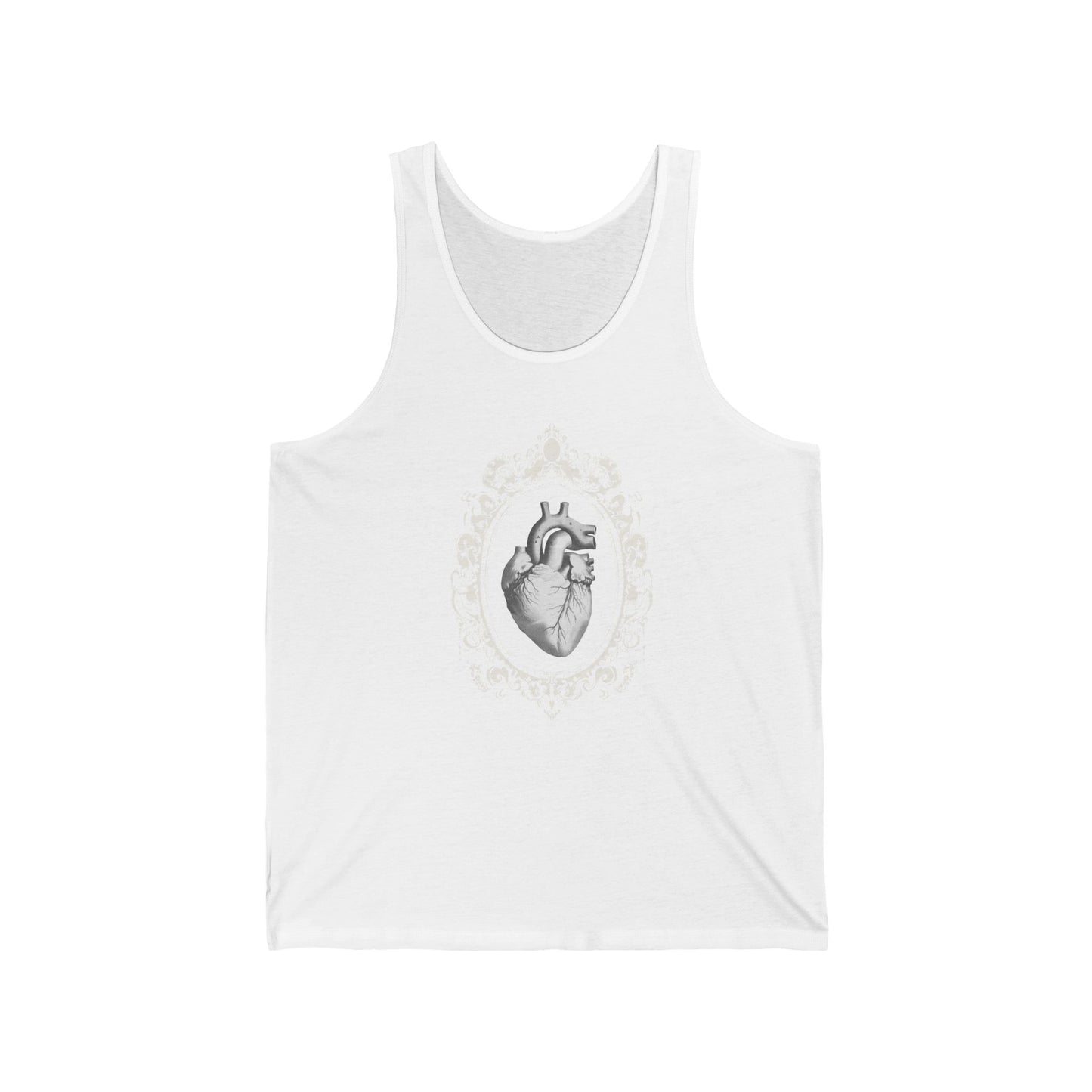 Anatomical Heart Illustration Tank Top — Vintage Medical Sketch Graphic