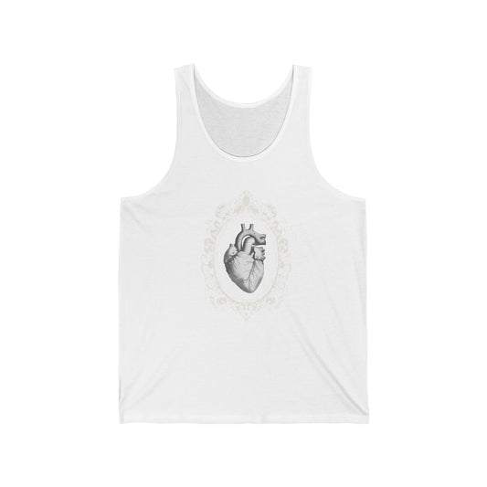Anatomical Heart Illustration Tank Top — Vintage Medical Sketch Graphic