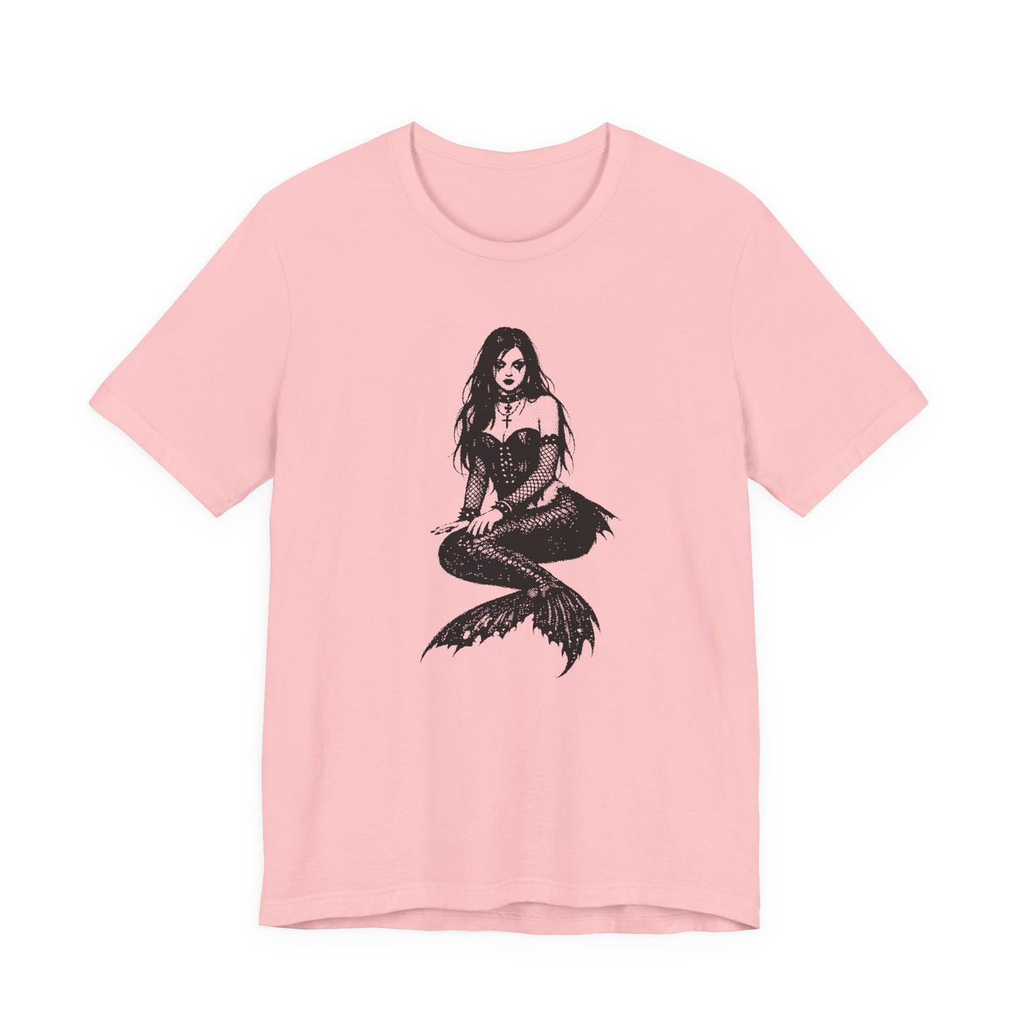 Mermaid Illustration Tee — Gothic Hand-Drawn Mermaid Graphic T-Shirt