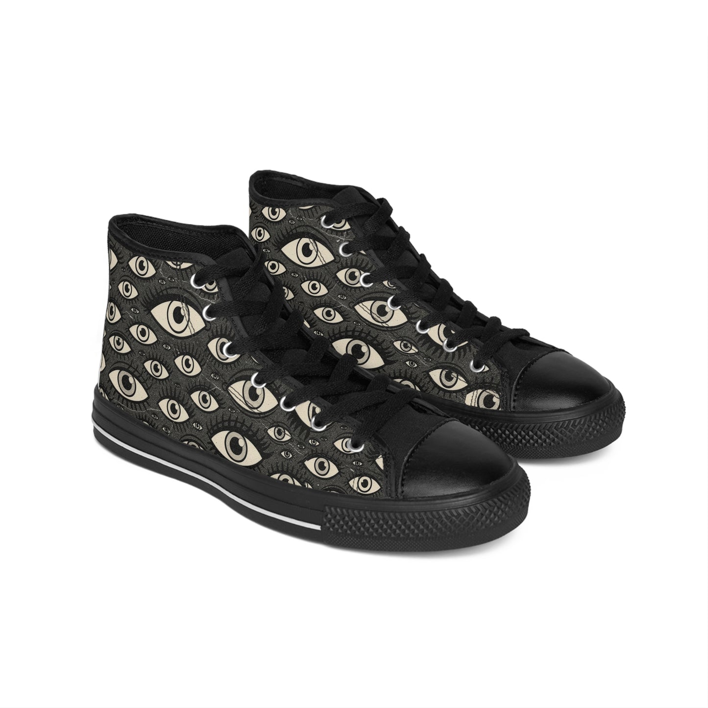High-Top Sneakers — All-Seeing Eye Pattern Women’s Classic Sneakers