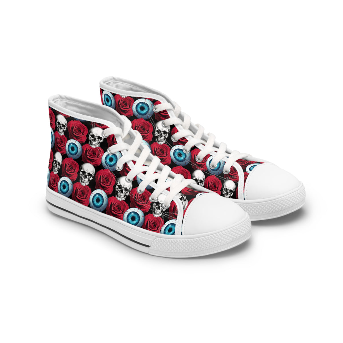 Women's Shoes High Top Sneakers — Gothic Rose Eye Pattern