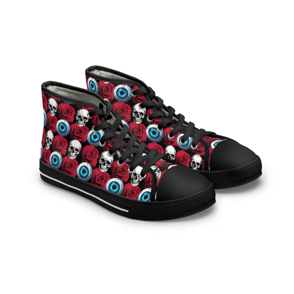 Women's Shoes High Top Sneakers — Gothic Rose Eye Pattern