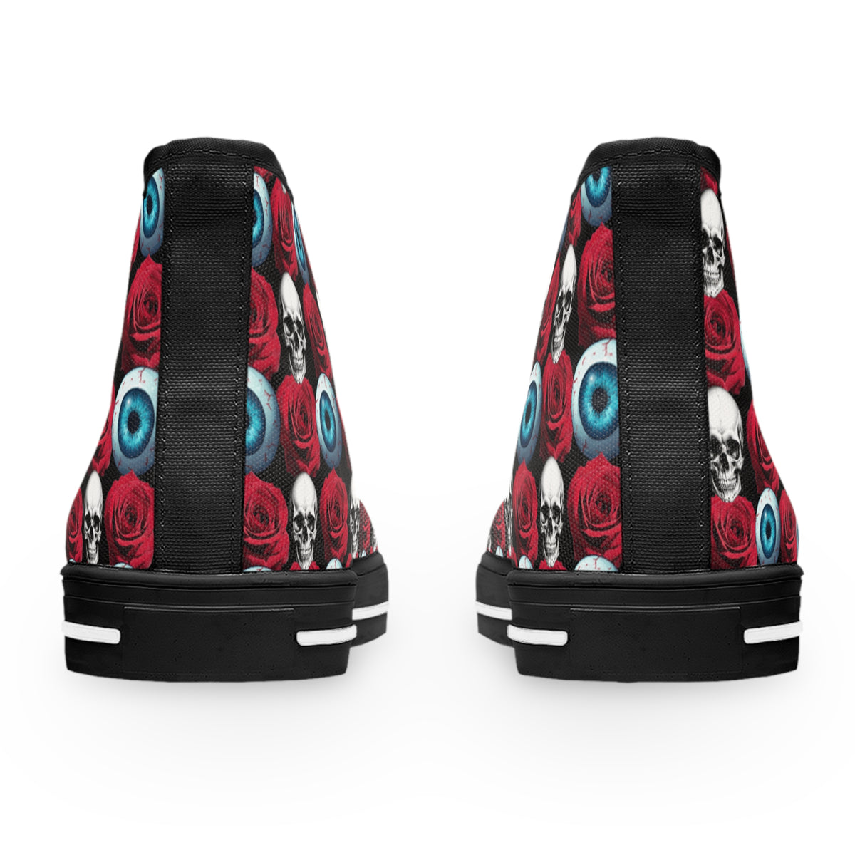 Women's Shoes High Top Sneakers — Gothic Rose Eye Pattern