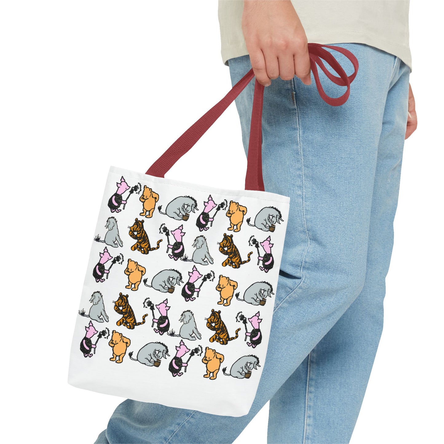 Cute Cats Pattern Tote Bag — All-Over Print Cat Lover Tote