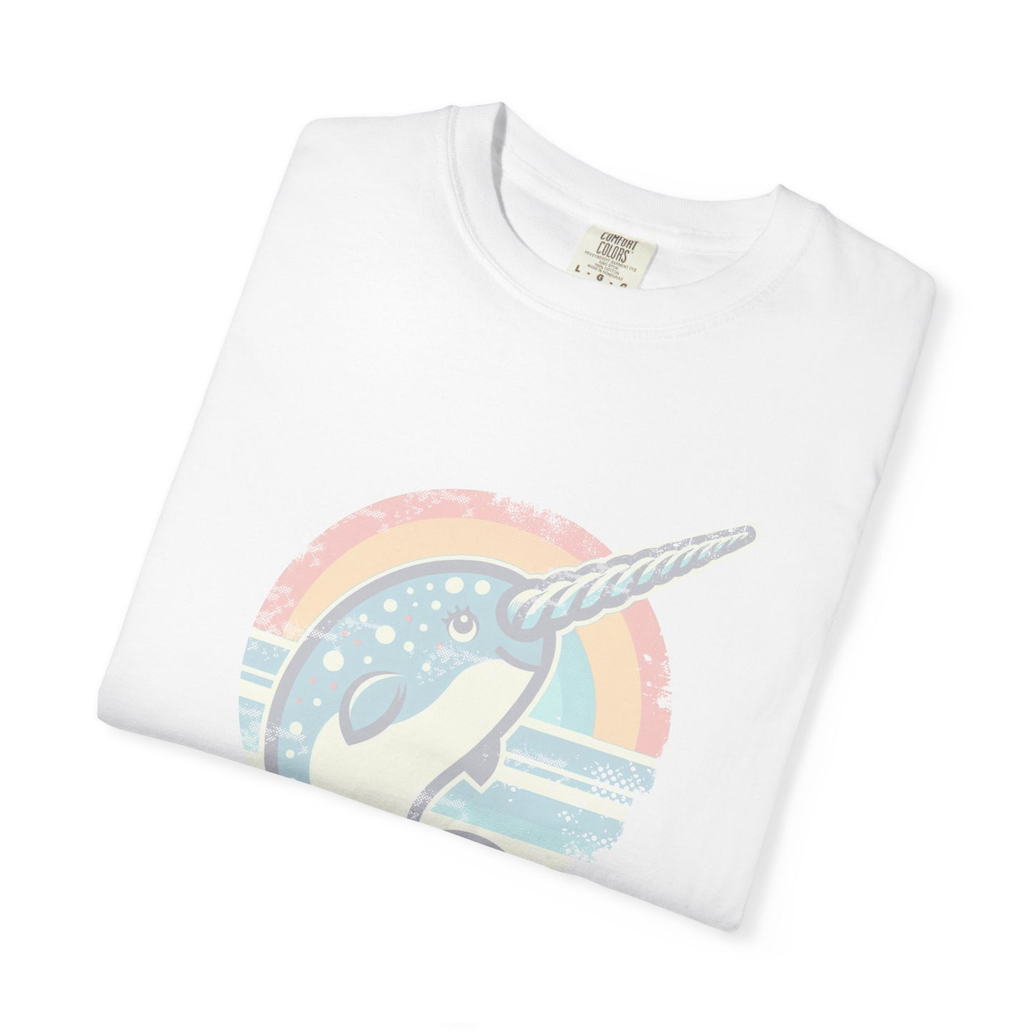 Narwhal Sunset T-Shirt — Retro Ocean Graphic Tee