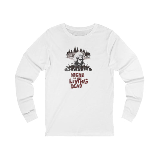 Night of the Living Dead Long Sleeve Tee — Retro Horror Movie Graphic