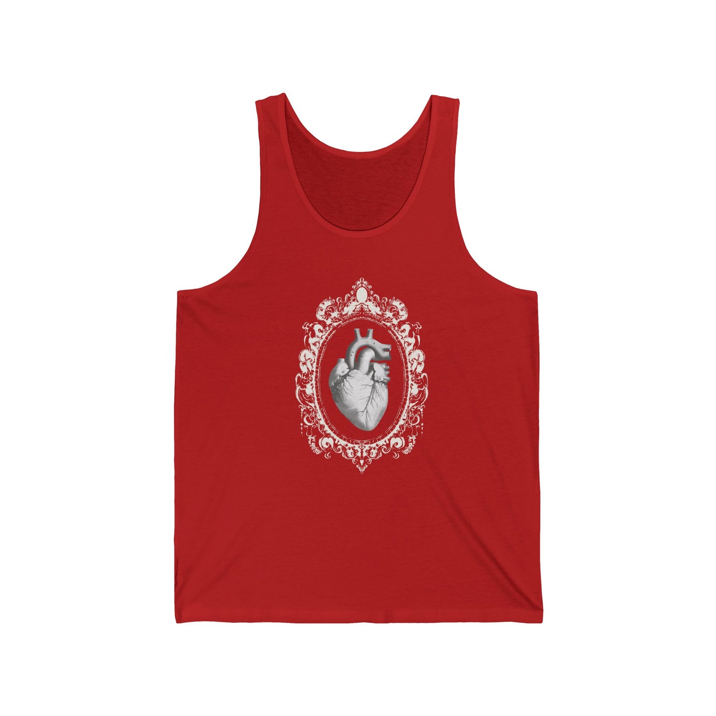 Anatomical Heart Illustration Tank Top — Vintage Medical Sketch Graphic