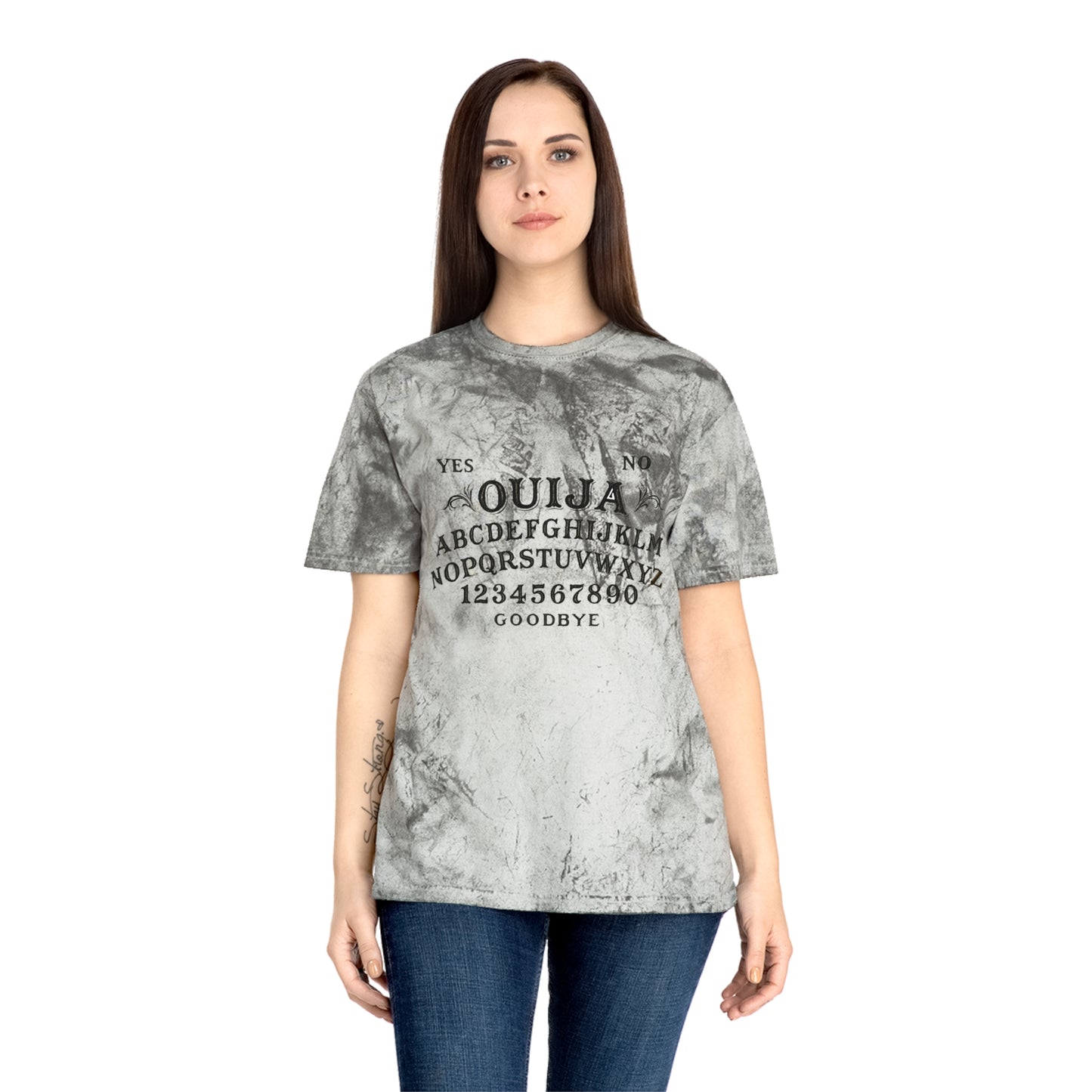 Ouija Board Tie-Dye T-Shirt — Vintage Spirit Board Graphic Tee