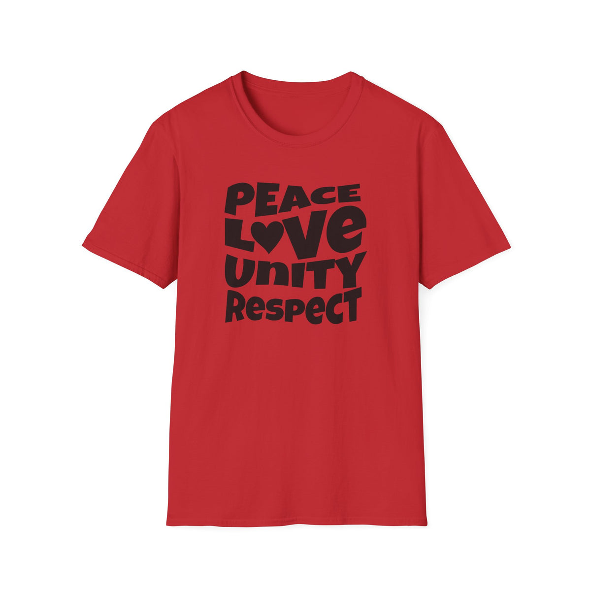Peace Love Unity Respect T-Shirt — Retro Positive Message Tee