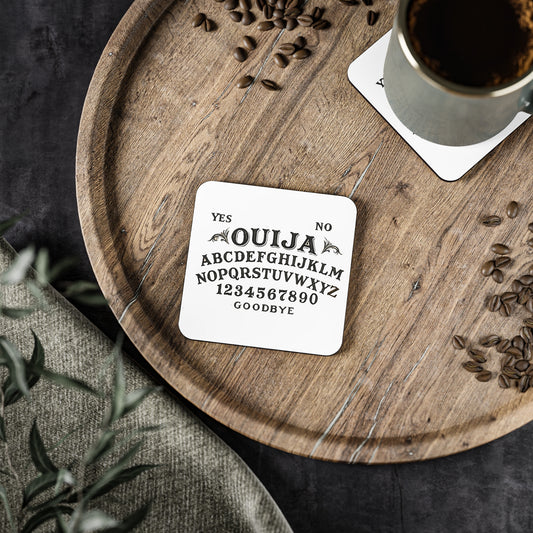 Ouija Board Cork Coaster Set — Gothic Halloween Drink Coasters