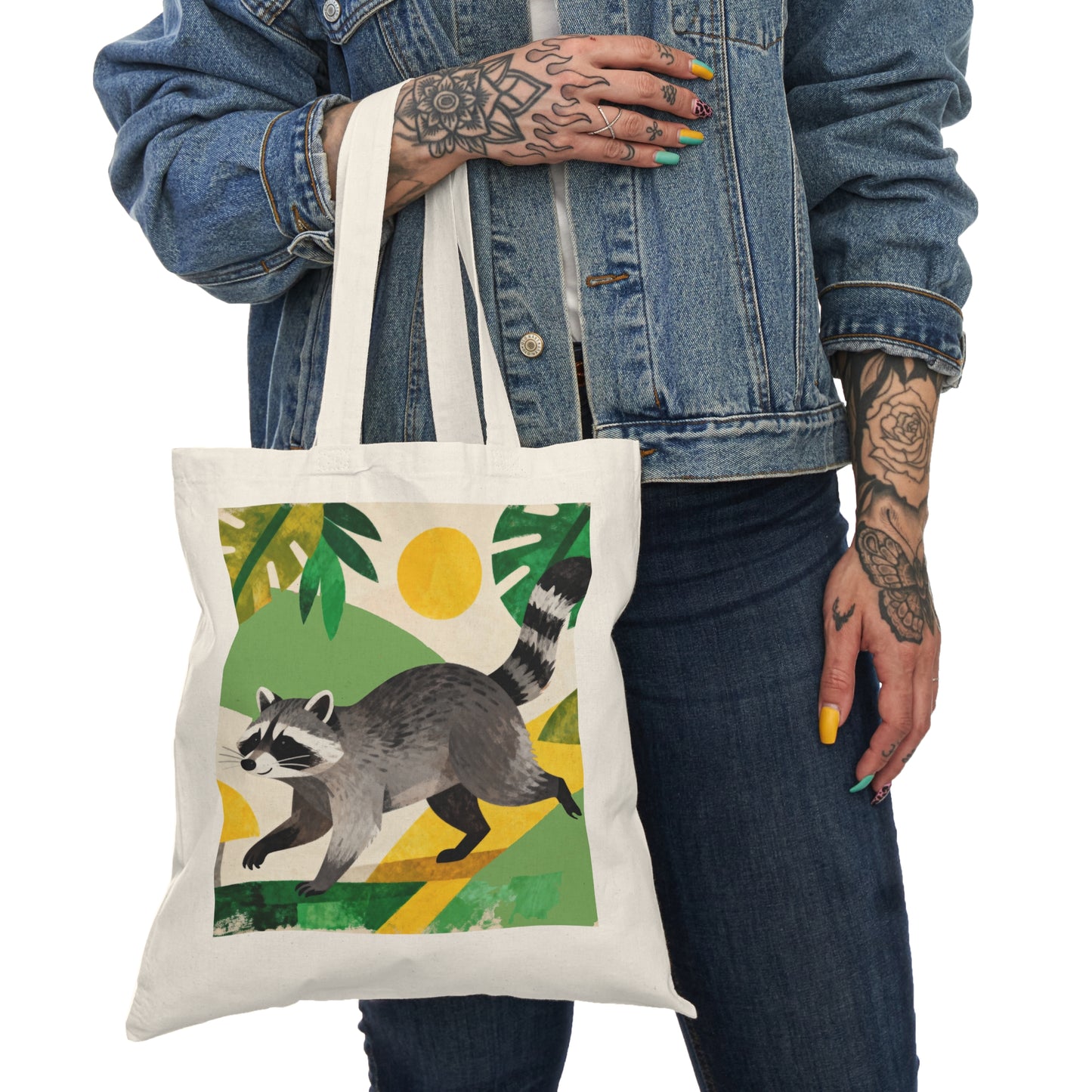 Natural Raccoon Tote Bag