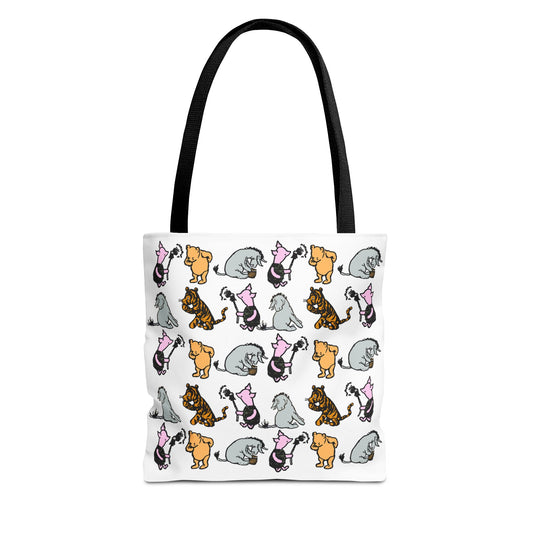Cute Cats Pattern Tote Bag — All-Over Print Cat Lover Tote