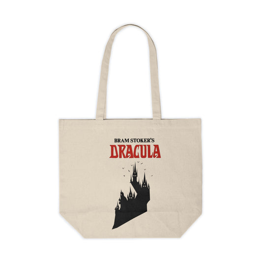 Dracula Canvas Tote Bag — Bram Stoker Gothic Castle Book Tote