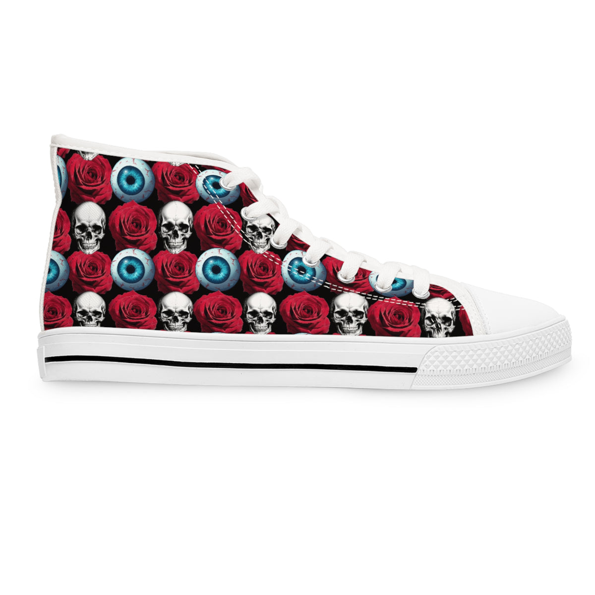 Women's Shoes High Top Sneakers — Gothic Rose Eye Pattern