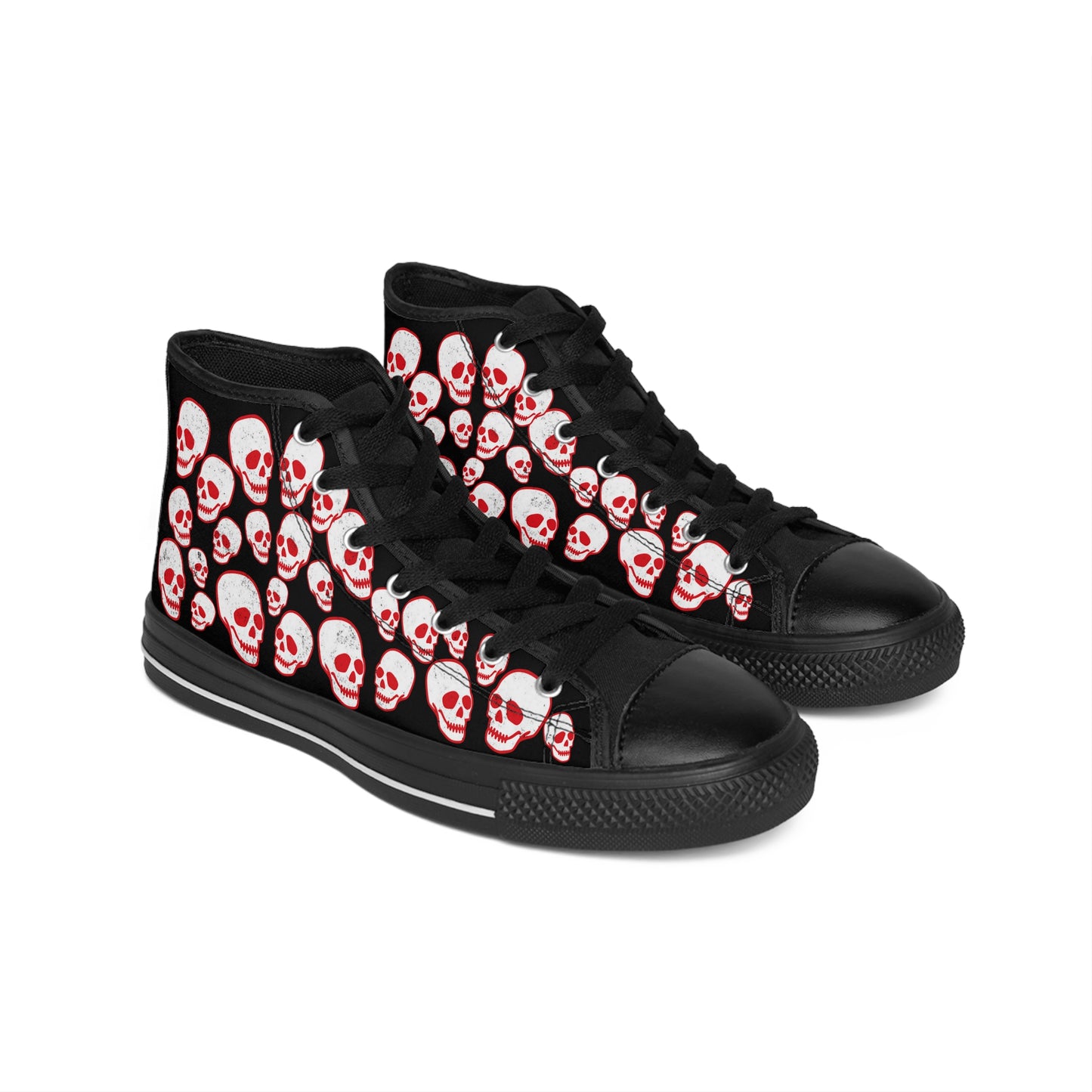 Skull Pattern Women's High-Top Sneakers