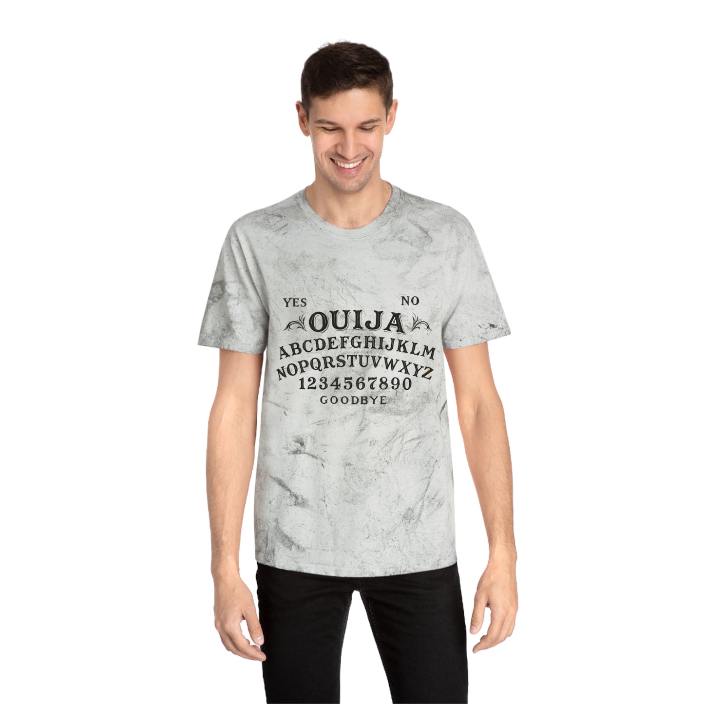 Ouija Board Tie-Dye T-Shirt — Vintage Spirit Board Graphic Tee