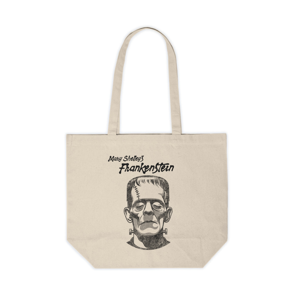 Frankenstein Canvas Tote — Mary Shelley Gothic Novel Book Tote