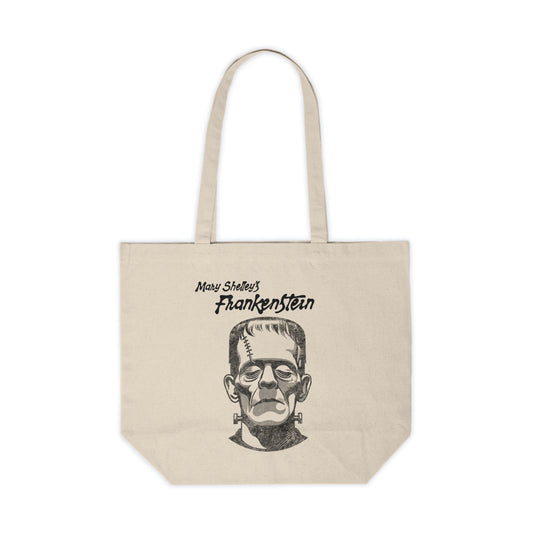 Frankenstein Canvas Tote — Mary Shelley Gothic Novel Book Tote