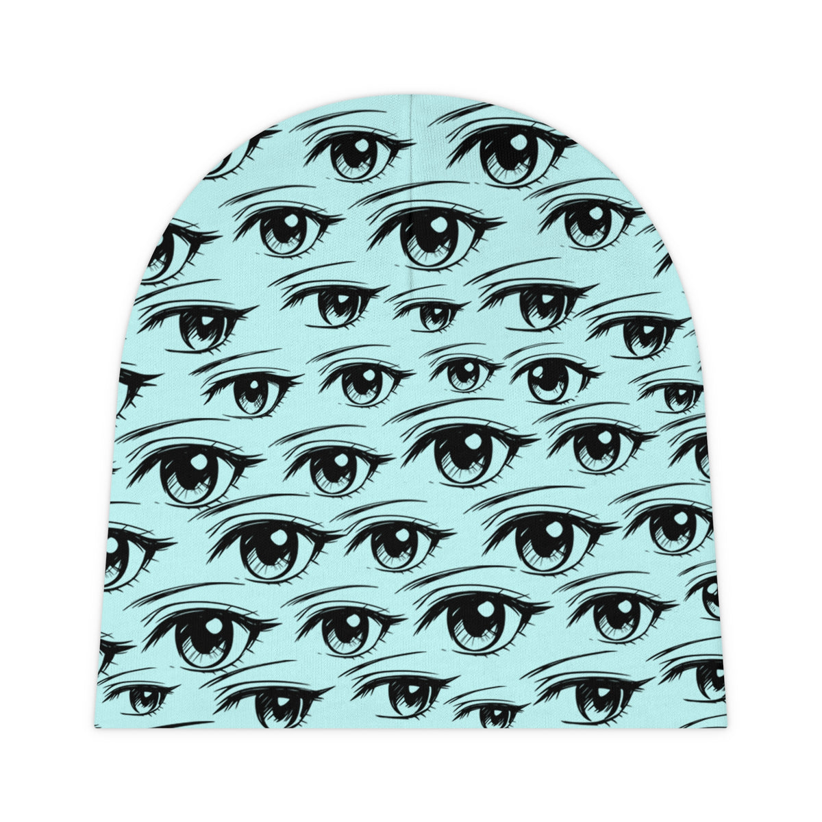 Baby Beanie — Aqua Anime Eye Pattern Newborn Hat