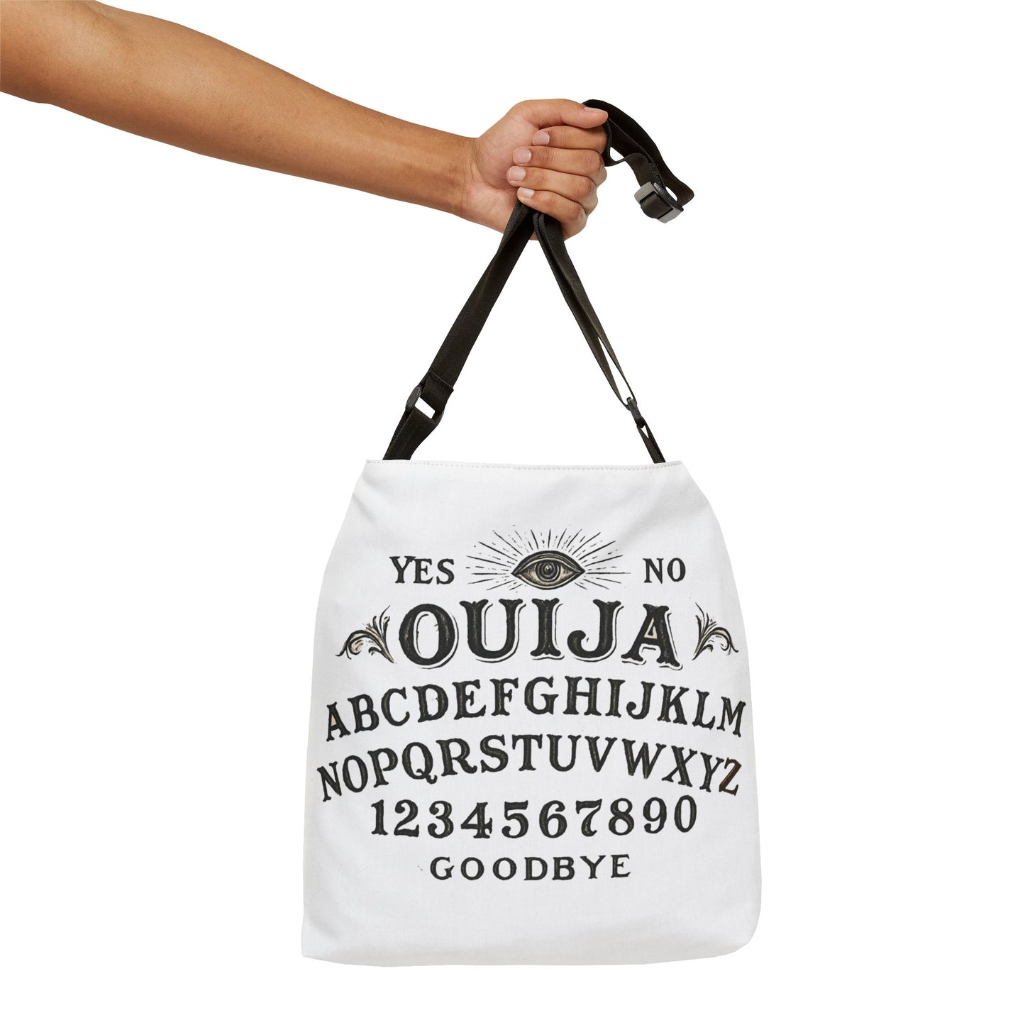 Ouija Board Adjustable Tote Bag — Vintage Spirit Board Design
