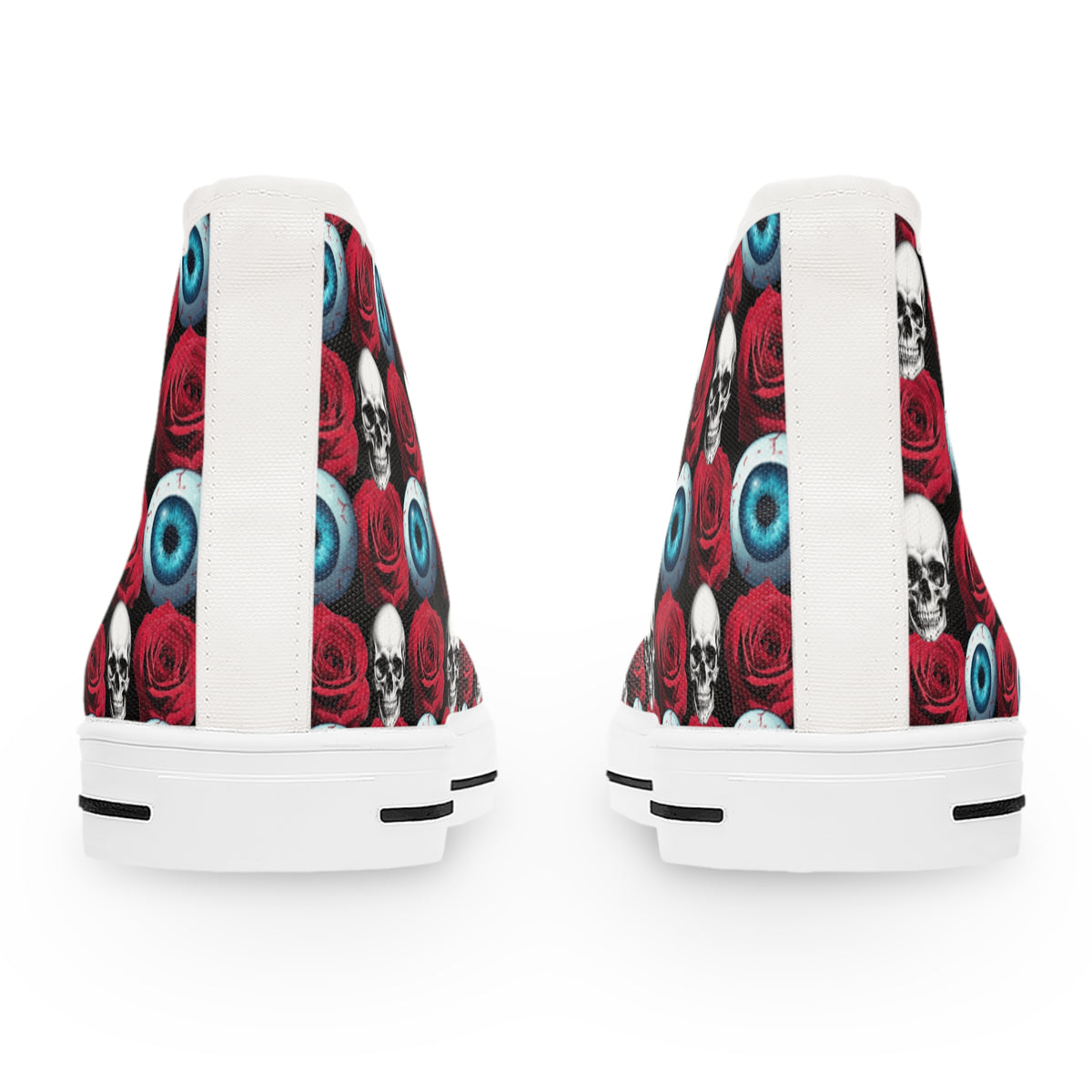Women's Shoes High Top Sneakers — Gothic Rose Eye Pattern