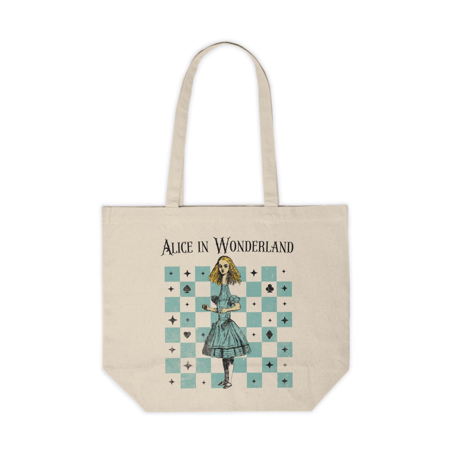 Alice in Wonderland Canvas Shopping Tote