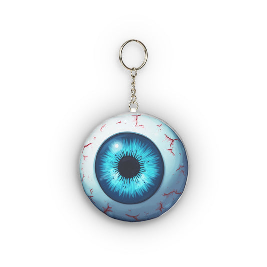 Blue Eyeball Plush Keychain - Cute Spooky Mini Bag Charm