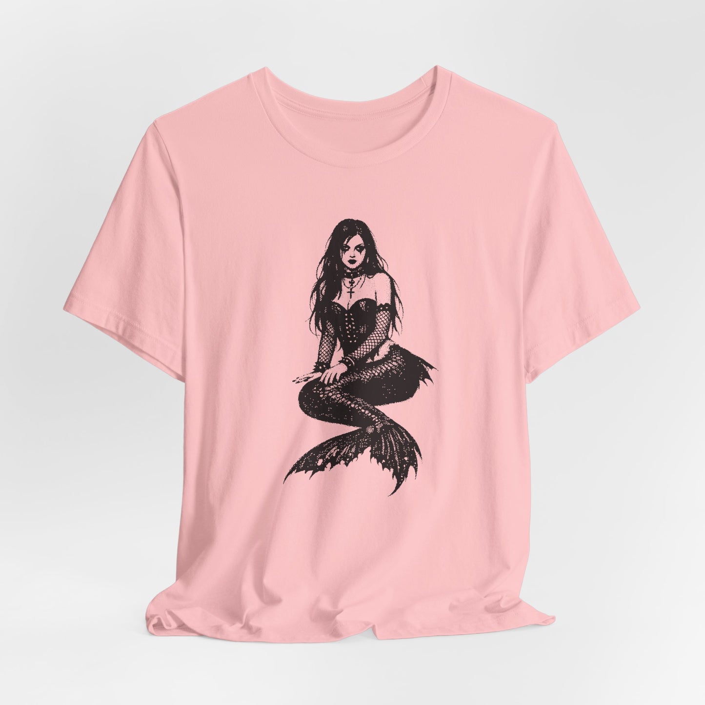 Mermaid Illustration Tee — Gothic Hand-Drawn Mermaid Graphic T-Shirt