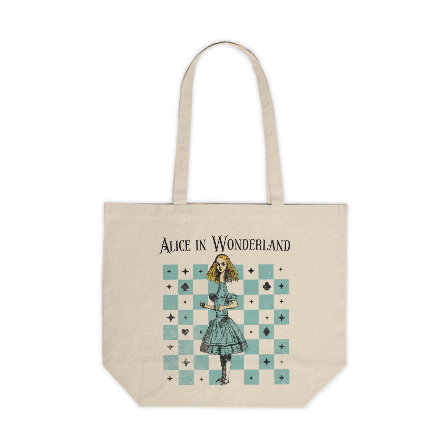 Alice in Wonderland Canvas Shopping Tote