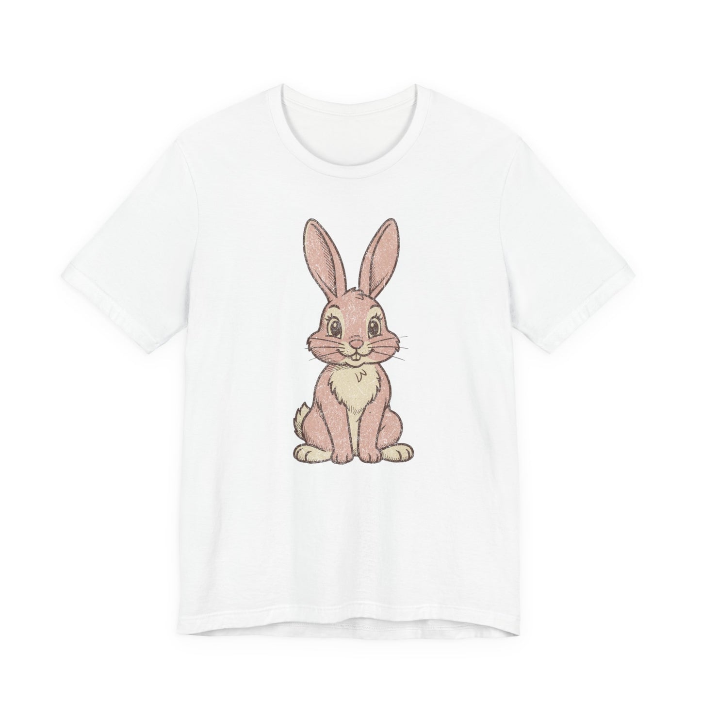 Cute Pink Bunny T-Shirt – Vintage Easter Rabbit Graphic Tee