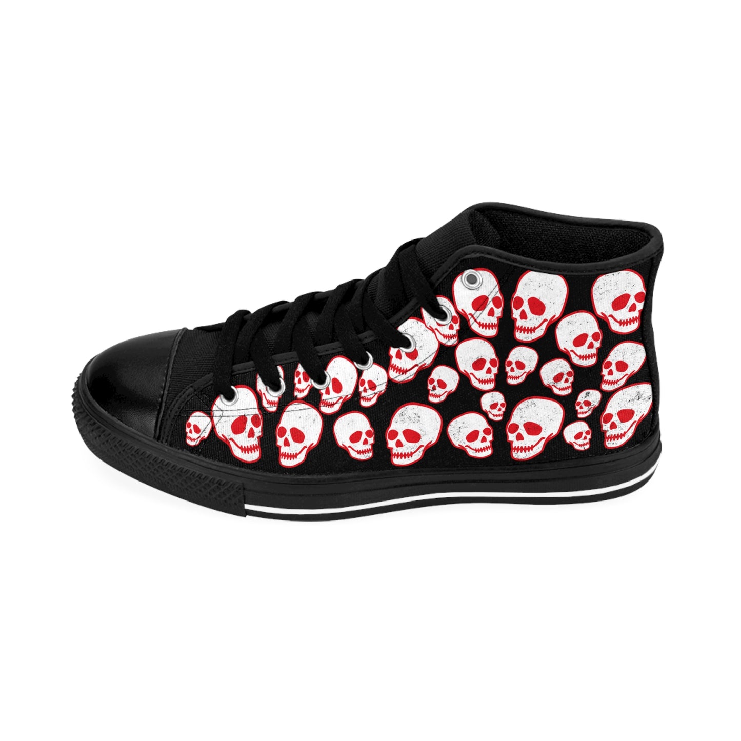 Skull Pattern Women's High-Top Sneakers