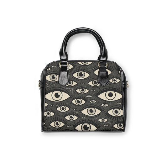Eye Pattern Shoulder Handbag — Gothic All-Seeing Eye Print Purse