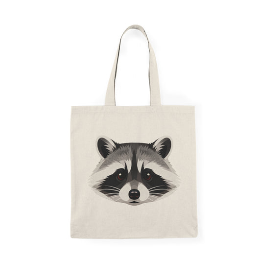 Raccoon Face Canvas Tote Bag